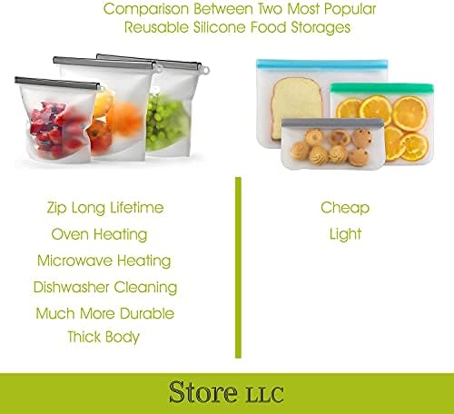 Mağaza LLC Premium Kalite Silikon Yeniden Kullanılabilir Gıda Saklama çantası Yeniden Kullanılabilir Dondurucu Torbası.Vakumlu