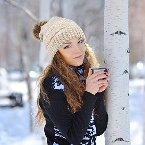 EAONE Yumuşak ve Sıcak Kadın Kış Şapka Seti