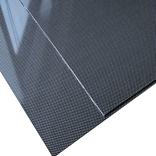RJXHOBBY Karbon Fiber Levhalar, 400x500x2MM 3K Karbon Fiber Plaka Paneli (Parlak Yüzey)