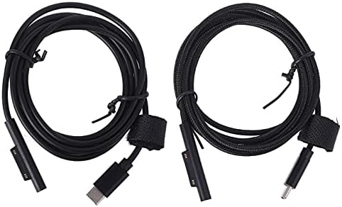 Konnektörler Naylon / Plastik Yüzey USB-C Şarj Kablosunu Bağlayın Micro Soft 5 Surface Pro 7/6/5/4/3 Dizüstü Bilgisayar 45BA
