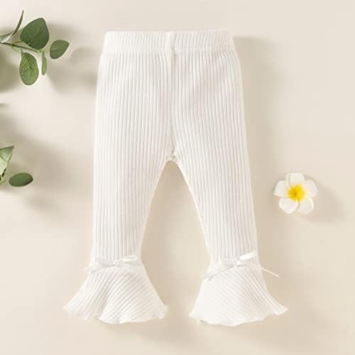 U * nikaka Toddler Bebek Kız 0-48 Ay 5-Pack Pantolon Gri Beyaz Siyah Turuncu ve Pembe