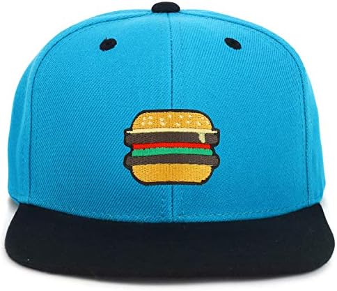 Armycrew Gençlik çocuk Burger Yama Düz Bill Snapback 2 Tonlu Beyzbol Şapkası