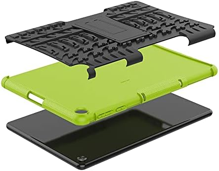 LVSHANG Tablet Kapak için Huawei Mediapad T10 / T10S Lastik Doku Darbeye TPU+PC Koruyucu Kılıf ile Katlanır Kolu Standı Tablet