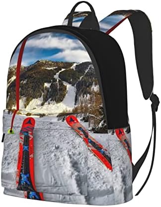 Kış kayak büyük kapasiteli moda baskılı dayanıklı sırt çantası Unisex rahat kadın seyahat sırt çantası
