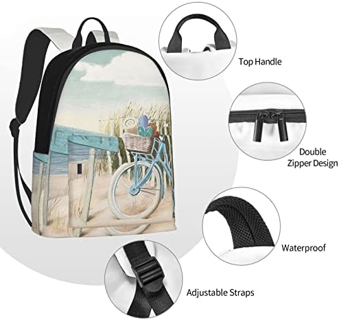 Plaj bisiklet büyük kapasiteli moda baskılı dayanıklı sırt çantası Unisex rahat kadın seyahat sırt çantası
