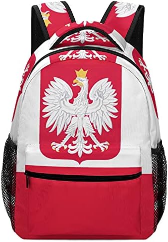 Polonya bayrağı kartal seyahat sırt çantası rahat spor çanta Oxford kumaş çalışma alışveriş seyahat kamp için uygun