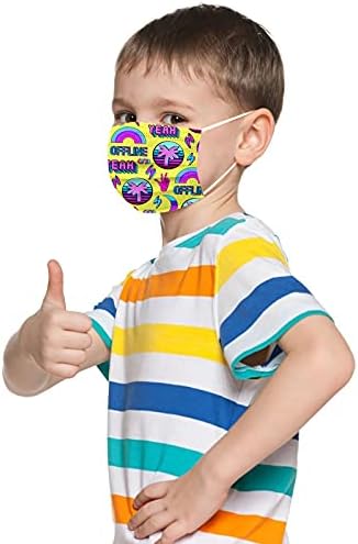 SADUORHAPPY 3Ply Çocuklar için Tek Kullanımlık Maskeler: Yüz Maskeleri Kulak Halkası Koruma için Çocuk Maskeleri Nefes Alabilir