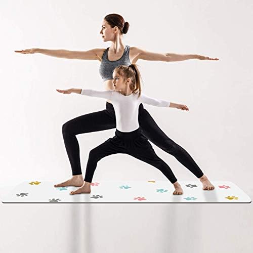 Lagerery Yoga Mat Hayvan Köpek Ayak Izleri Pilates mat Jimnastik Mat 6mm Kalın egzersiz matı TPE Çevre Kaymaz Pilates spor matı