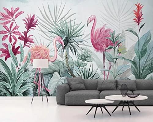 Özel 3D Duvar Kağıdı Oturma odası duvar resmi Tropikal Bitki Flamingo Duvar Duvar Çıkartması Duvar Sanatı Çocuk Hediye Çocuk