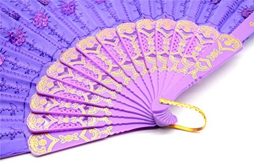 OMyTea Renkli Tavuskuşu Katlanır El Hayranları Toplu Kadınlar için-İspanyolca / Çince / Japon Vintage Retro Kumaş Hayranları