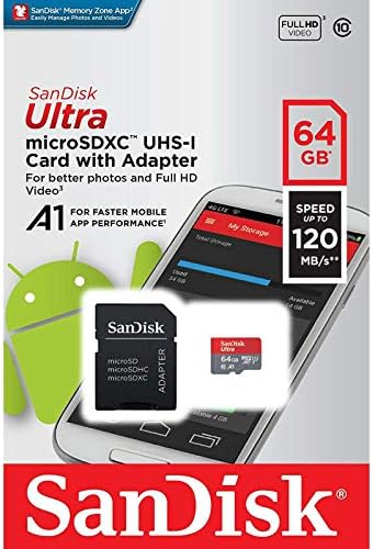 Ultra 64 GB microSDXC Micromax Tuval 2 Artı SanFlash ve SanDisk tarafından Doğrulanmış için Çalışır (A1/C10/U1/8 k / 120MBs)