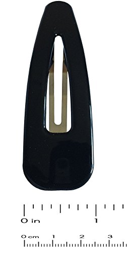 Parcelona Fransız Clic Clac Siyah 4 Parça Ekstra X-Large 3 1/4 İnç Yapış Saç Klip Pins