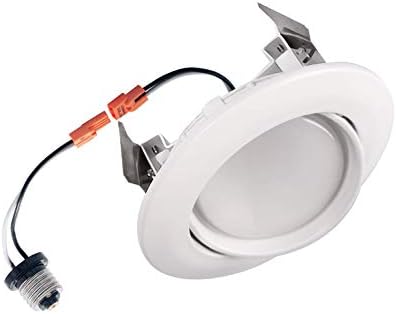 OSTWİN 4 inç LED Güçlendirme Gimbal Downlight, ayarlanabilir gömme Tavan ışık, kısılabilir, Can Kurulum, 10 W (75 W Değiştirin.),