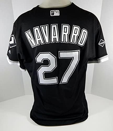 Chicago White Sox Dioner Navarro 27 Oyun Kullanılan Siyah Jersey Eddie Yama 34 - Oyun Kullanılan MLB Formalar