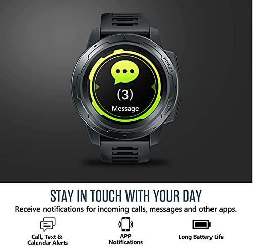 Açık Spor akıllı saat, 1.3 Tam Dokunmatik Ekran spor saat, IP67 Su Geçirmez, Uyku Monitörlü saat, Android Telefonlar ve iOS Telefonlar