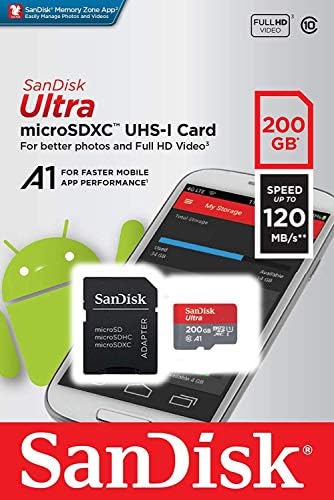 Ultra 200 GB microSDXC Canon EOS Rebel T2i için Çalışır Artı SanFlash ve SanDisk tarafından Doğrulanmış (A1/C10/U1/8 k/120MBs)