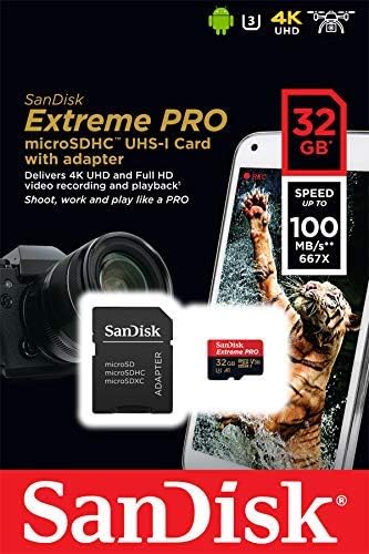 SanDisk 32GB Micro SDHC Extreme Pro Hafıza Kartı 2 Paket GoPro Hero 8 Siyah, Max 360 Aksiyon Kamerası ile çalışır U3 V30 4K A1