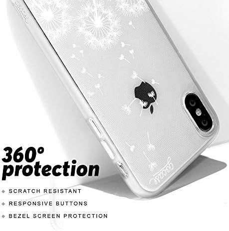 Gocase Çiçek Kılıf ile Uyumlu iPhone 5/5 S / SE Şeffaf Baskı ile Silikon Şeffaf TPU Koruyucu Kılıf Çizilmeye Dayanıklı Cep Telefonu