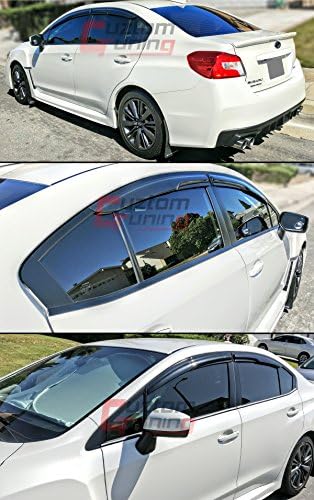 Cuztom Tuning 2015-2020 Subaru WRX STI ıçin Uyar & 2012- Impreza 4 Kapı Baz Modeli 3D Dalgalı Tarzı Pencere Visor Yağmur