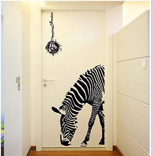 Zebra Duvar Çıkartması-Hayvan duvar çıkartmaları-Siyah ve Beyaz Yaban Hayatı Duvar Dekor Sticker Ev Sanat Iç Dekorasyon ıçin