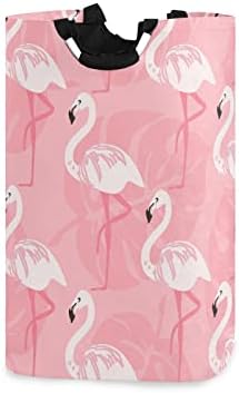 xigua Büyük çamaşır Sepeti Flamingo Katlanabilir Giysi Sepet, su geçirmez Kreş Depolama Bin Kolu ile Giyim Sepetleri için Yatak