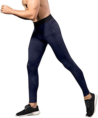 XXBR erkek Sıkıştırma Tayt, Spor ve Fitness Eğitim Tayt Yüksek Elastikiyet Çabuk Kuruyan Pantolon ile Cepler