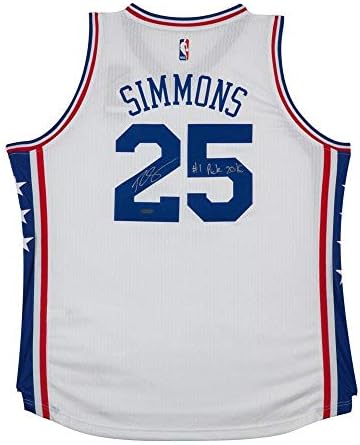 Ben Simmons İmzalı ve Yazılı 76ers Ev Forması-Üst Güverte-İmzalı NBA Formaları