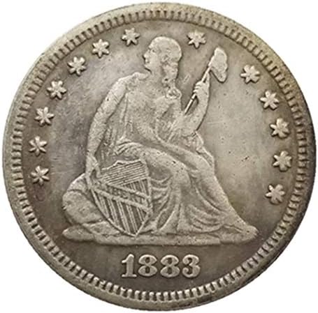 MOMOKY Kopya 1880-1889 ABD Liberty Antik Çeyrek Cent Sikke-Çoğaltma Morgan Dolar hatıra parası ABD Koleksiyonu El Sanatları Hatıra