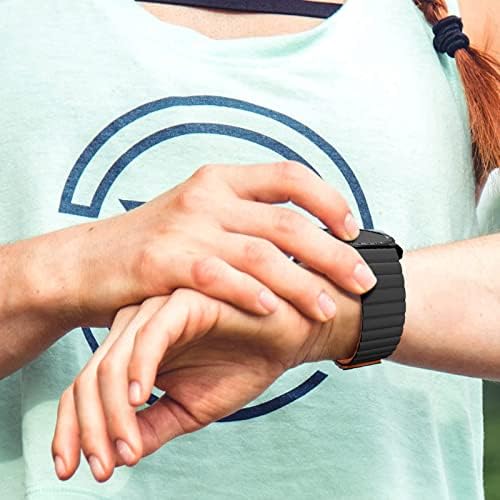Silione manyetik saat kayışı 22mm-Tutuşunu akıllı saat kayışı Yedek Smartwatch bantları ile Uyumlu Erkekler Kadınlar için Galaxy