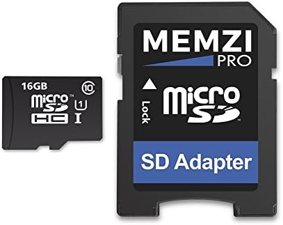 MEMZİ PRO 16 GB Sınıf 10 90 MB/s Micro SDHC Hafıza Kartı SD Adaptörü ile ThiEYE için i30, i60, i60e, i60+, T5e, T5, V5, V5e,