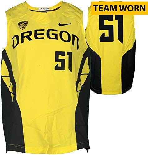 Oregon Ducks Erkek Beyzbol Takımı-2010-16 Sezonları Arasında Kullanılan 51 Numaralı Sarı Ve Gri Forma Yeleği - 48 Beden-Üniversite
