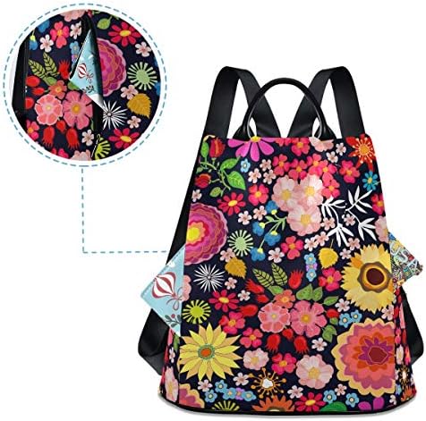 ALAZA renkli çiçek açık sırt çantası okul çantaları kadın bayanlar için