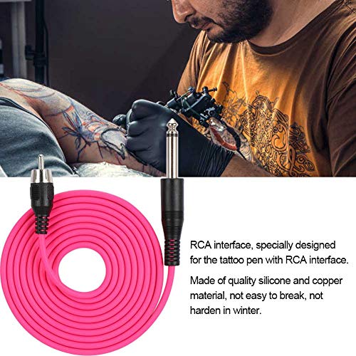 Dövme Makinesi Kanca Hattı Düz RCA Arayüzü için Silikon Kanca Hattı Dövme Makinesi Dövme Güç Kaynağı Klip Kablosu Güç Kaynağı
