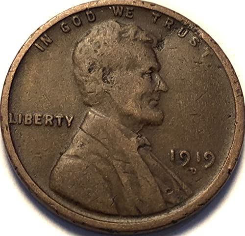 1919 Lincoln Buğday Cent D Penny Çok İyi Detaylar