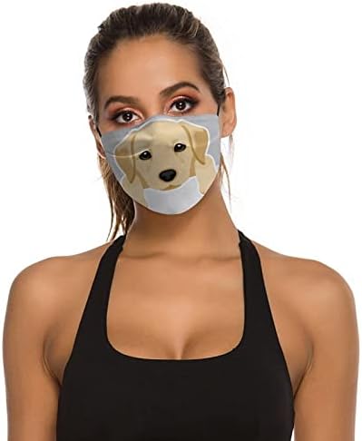 Yüz Maskeleri Labrador Retriever Yavru Köpek Kullanımlık Toz Geçirmez Yüz Maskesi Yetişkinler Erkekler Kadınlar için 1 ADET