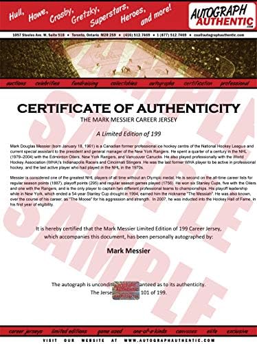 Mark Messier Çerçeveli Kariyer Forması-İmzalı-Ltd Ed 199-Edmonton Oilers