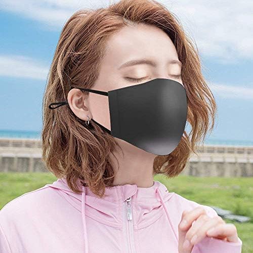 Elvoes Moda Bez Kumaş Yüz Maskesi Ağız Koruma, Unisex Kulak Askısı Yıkanabilir, Yeniden Kullanılabilir, Katı Gri, 6 Paket