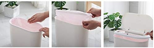 ZLH-Ev çöp tenekesi çöp tenekesi Plastik Günlük İhtiyaçlar Ev Ofis Düğme Tasarımı çöp tenekesi-30X16X34.5 cm (Renk: A)