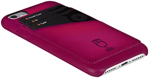 ullu cüzdan kılıf iPhone 7/8 Plus El Renkli Deri-Hint Pembesi