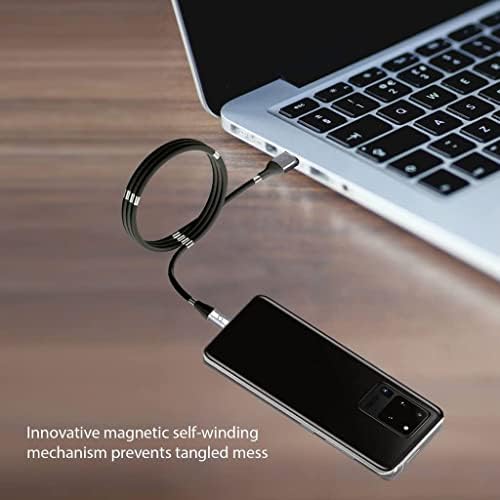 USB-C Manyetik Şarj Kablosu Samsung Galaxy Kitap Pro 360 için Çalışır (13.3-inç 5G) Tipi C ile, Emme Geri Çekilebilir Daha Hızlı