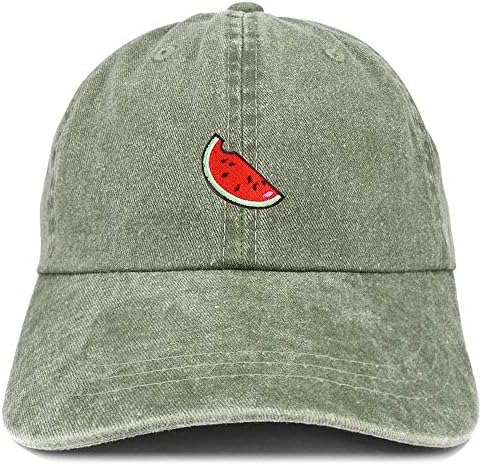 Armycrew Karpuz İşlemeli Yama Yapılandırılmamış Pamuk Yıkanmış Beyzbol Şapkası