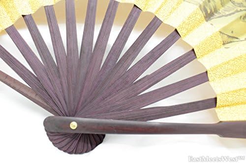EastMeetsWest Vintage Çin Saray Kumaş Kaplı Kağıt Bambu El Katlanır Fan Duvar Sanatı Ev Dekorasyon 3