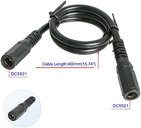 5 Adet DC Fiş Güç Adaptörü Kablosu, 24 V/12 V 5A 2. 1x5. 5mm Kadın 2. 1x5. 5mm Kadın CCTV Güvenlik Kamera ve Aydınlatma için