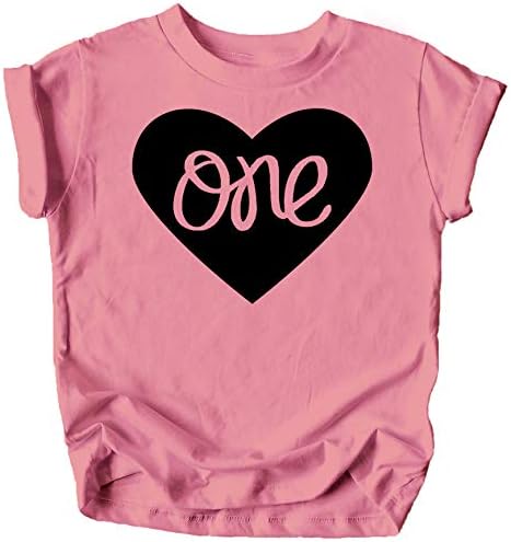 Bir Kalp 1st Doğum Günü Gömlek için Bebek Kız İlk Doğum Günü Kıyafeti