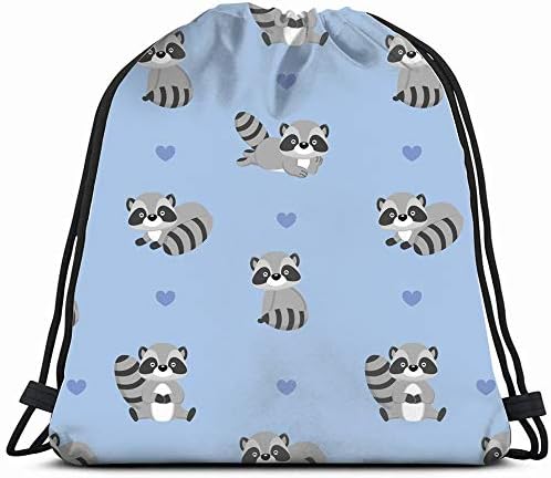 Sevimli Rakunlar Hayvanlar Yaban Hayatı Soyut ipli sırt çantası Çanta İçin Çocuk Erkek Kız Gençler Doğum Günü, hediye Dize Çanta