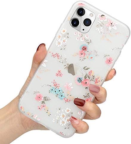 Pepmune Tasarım için iPhone 12 Pro Max Telefon Kılıfı Silikon Sevimli Çiçek Desen Tampon Mat İnce Darbeye Yumuşak TPU Koruyucu