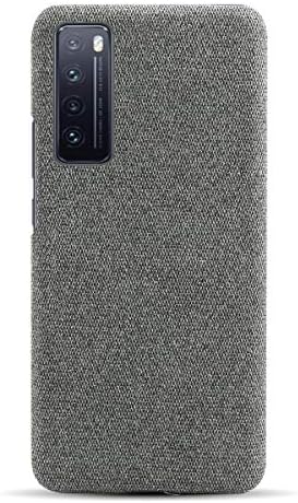 SHUNDA Kılıf için Huawei Nova 7 5G, Ultra İnce Keçe Kumaş Anti-Parmak İzi Koruma Kapağı için Huawei Nova 7 5G-Koyu Gri