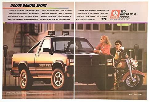 Dergi Baskı Reklamı: 1984 Dodge Dakota Spor Kamyoneti, Kaldırımı Eritecek Kadar Sıcak Görünüyor, Bir Dodge Olmalı
