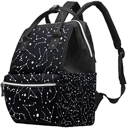 Modern Galaxy siyah bebek bezi sırt çantası büyük kapasiteli Laptop sırt çantası fermuar rahat şık seyahat sırt çantaları
