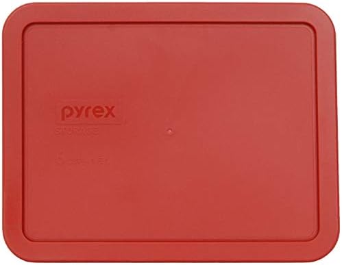 Pyrex 7211-PC 6 Bardak Haşhaş Kırmızı Dikdörtgen Plastik Gıda Saklama Kapağı